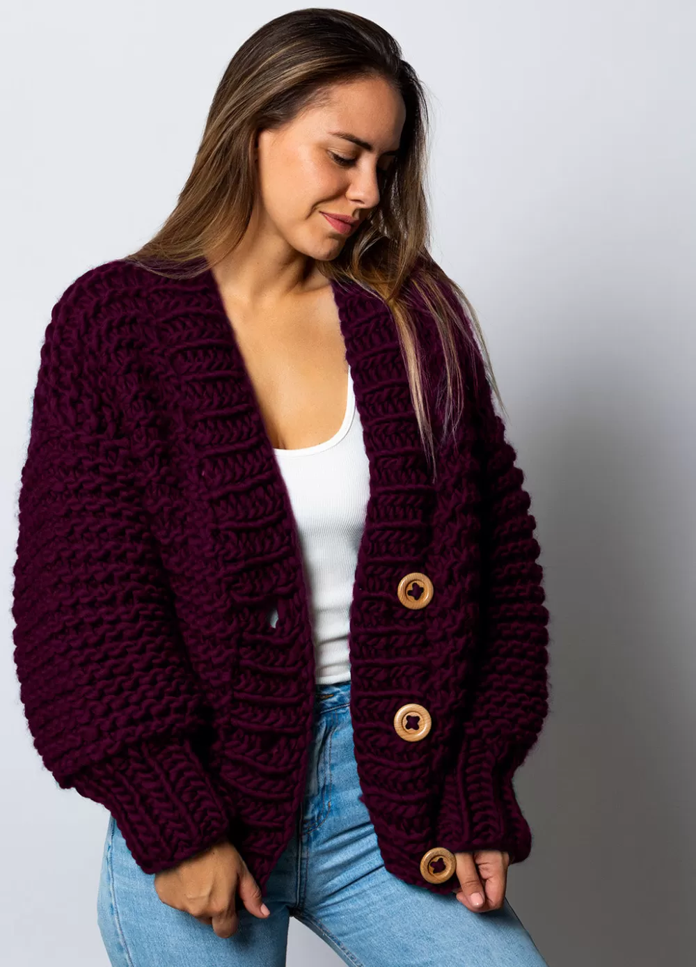 Shop We Are Knitters Avocado Cardigan Kit TheWoolBordeaux