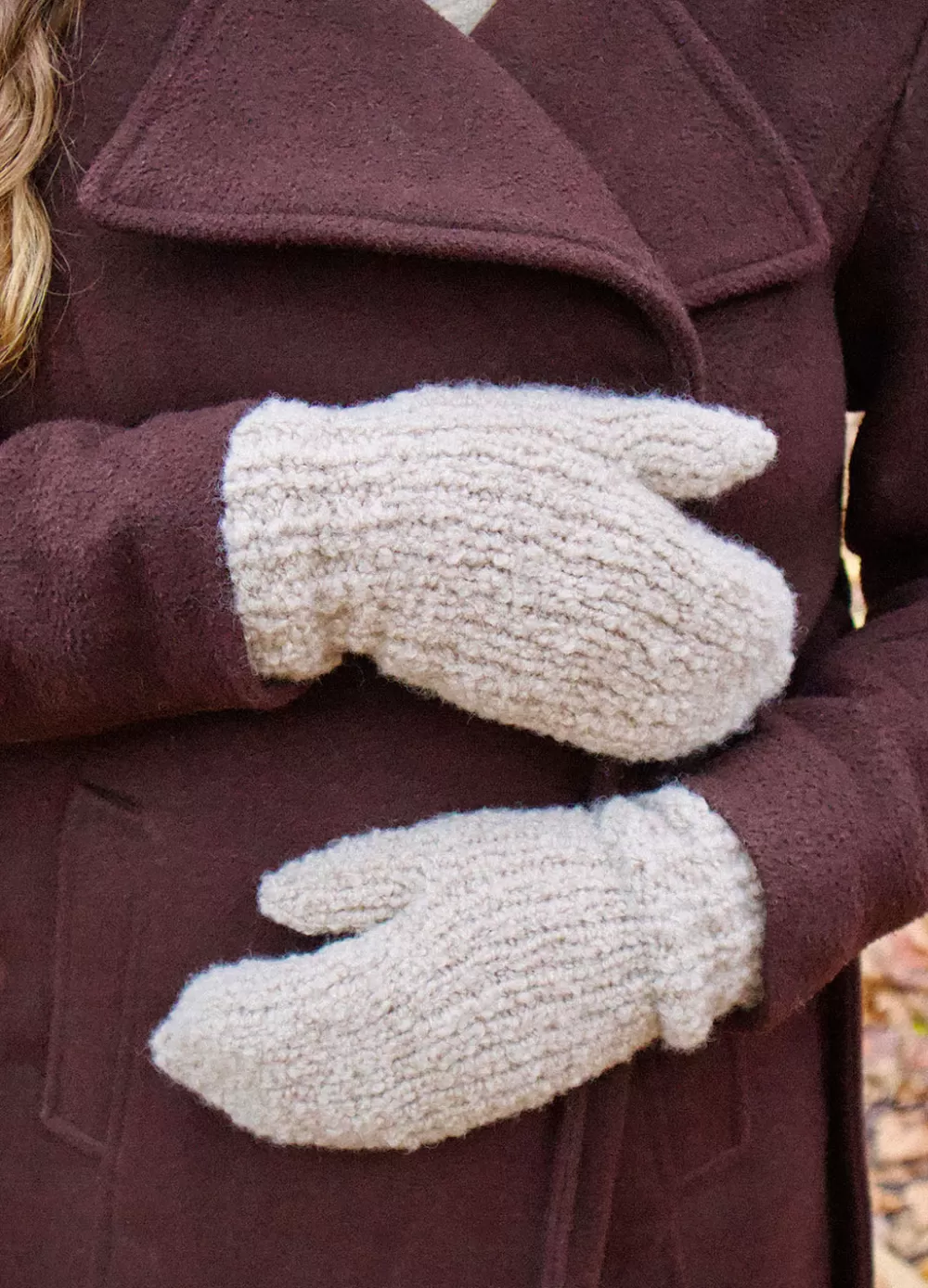 Cheap We Are Knitters Azalea Gloves Kit TheBoucleCloudYarnBeige