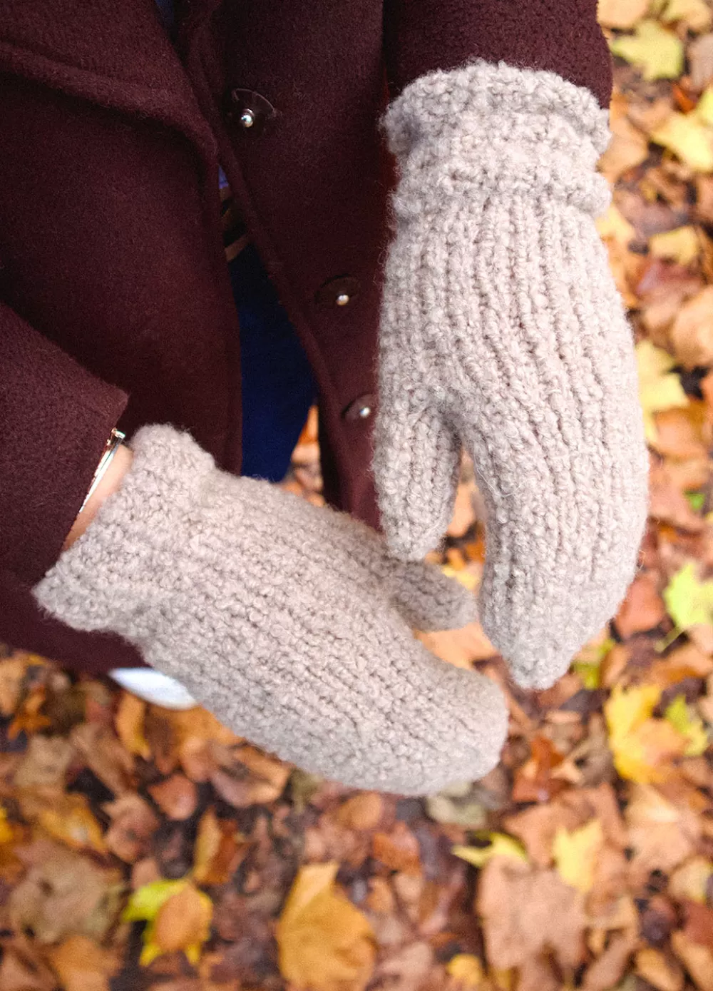 Cheap We Are Knitters Azalea Gloves Kit TheBoucleCloudYarnBeige