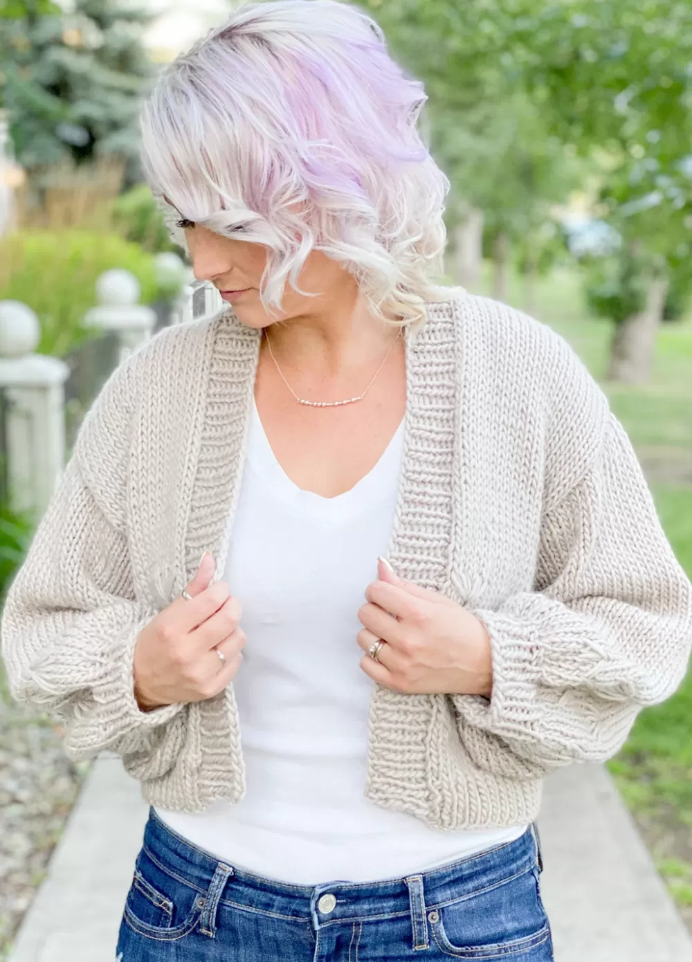 Cheap We Are Knitters Bombshell Bomber x @knitatude Kit PetiteWoolGrey