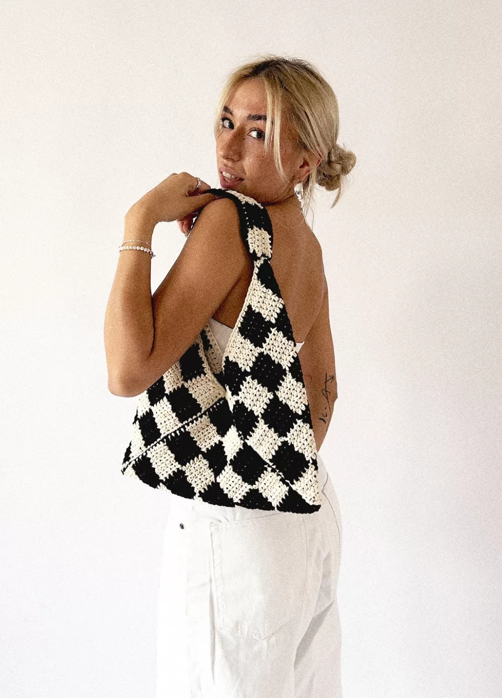 Online We Are Knitters Checkered Bag Kit @Belinalilly