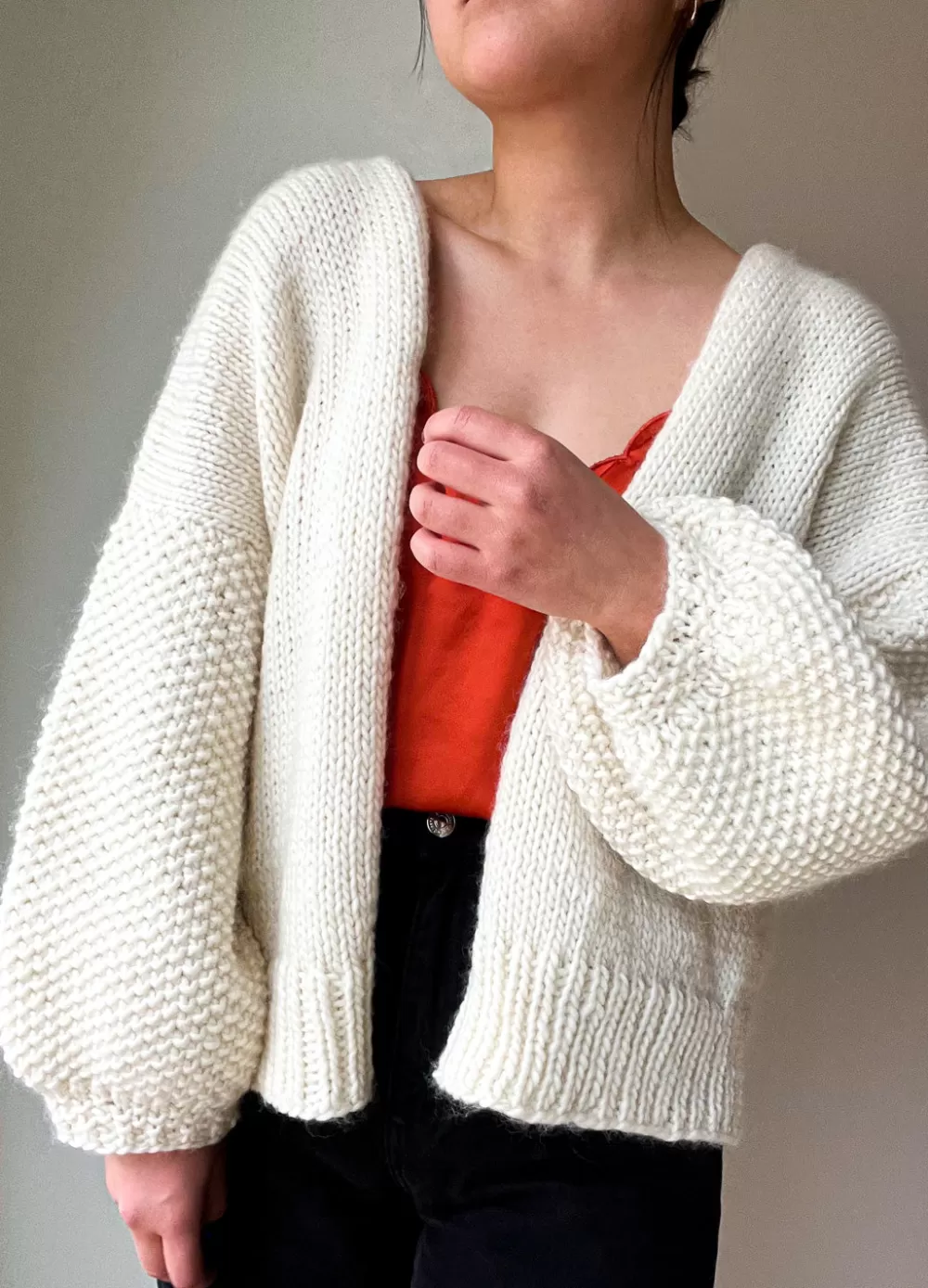 Shop We Are Knitters Kobe Cardigan WAK Edition x November Knits Kit PetiteWoolIvory