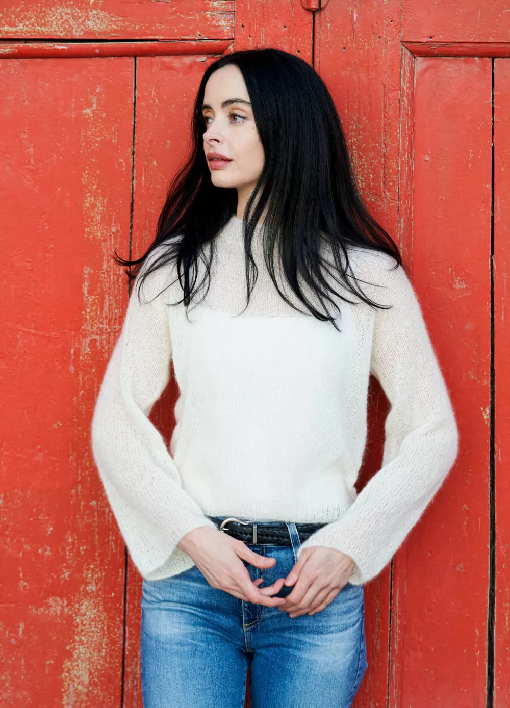 Cheap We Are Knitters The go to Sweater x Krysten Ritter Kit TouchmeMohairNatural