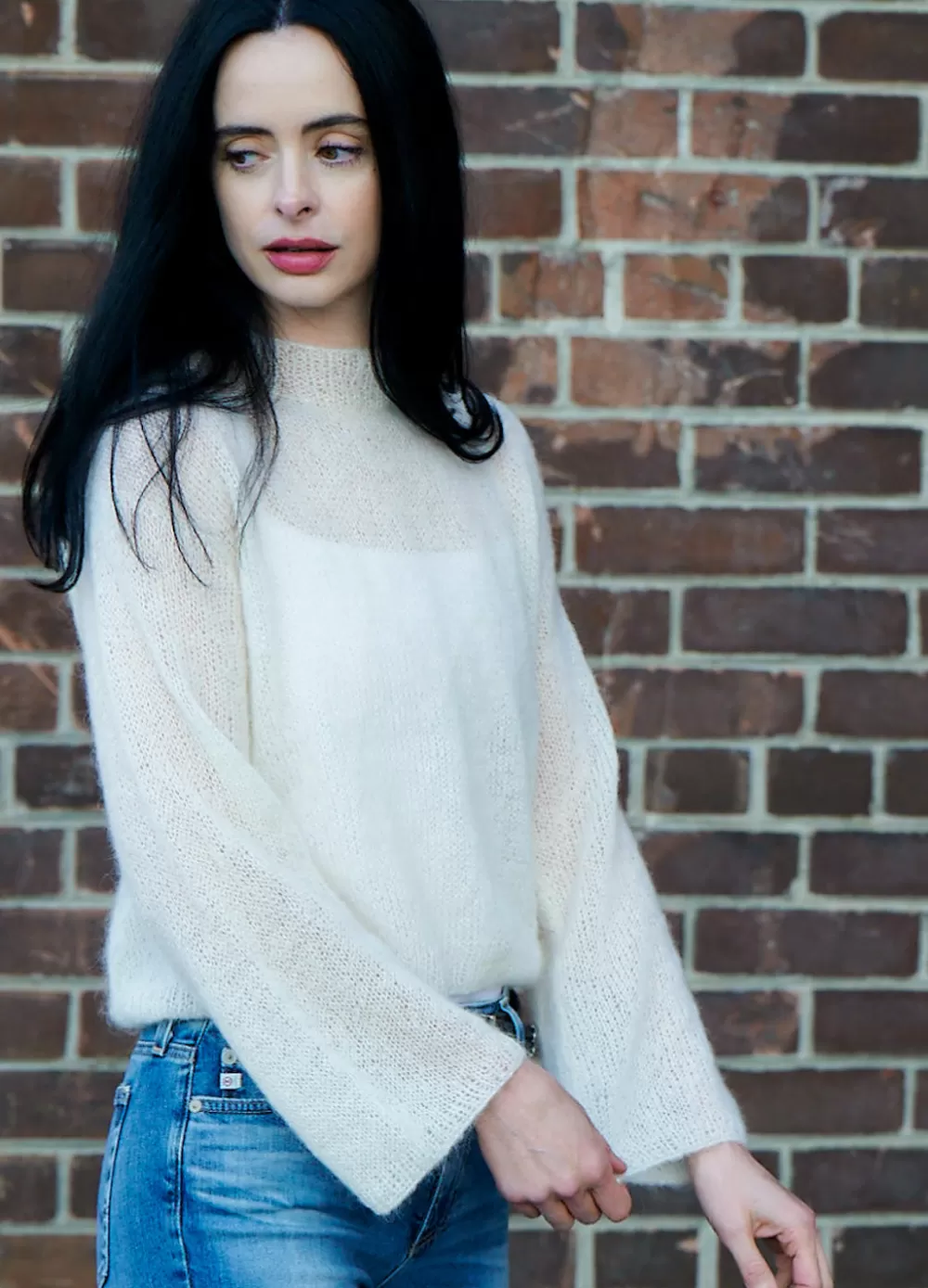 Cheap We Are Knitters The go to Sweater x Krysten Ritter Kit TouchmeMohairNatural