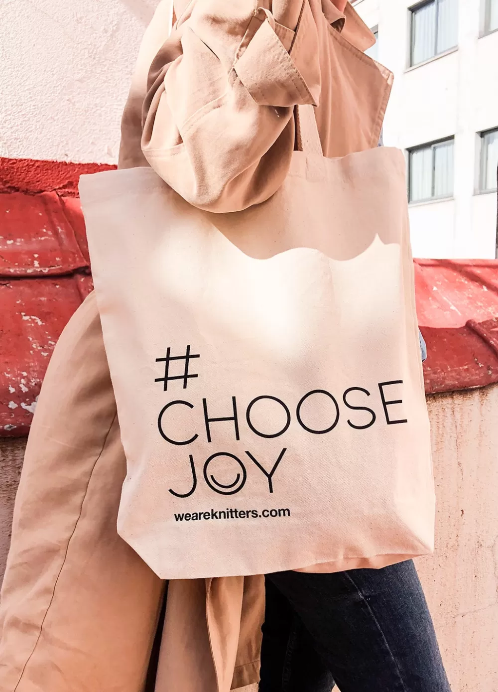 Clearance We Are Knitters Tote Bag: Choose Joy