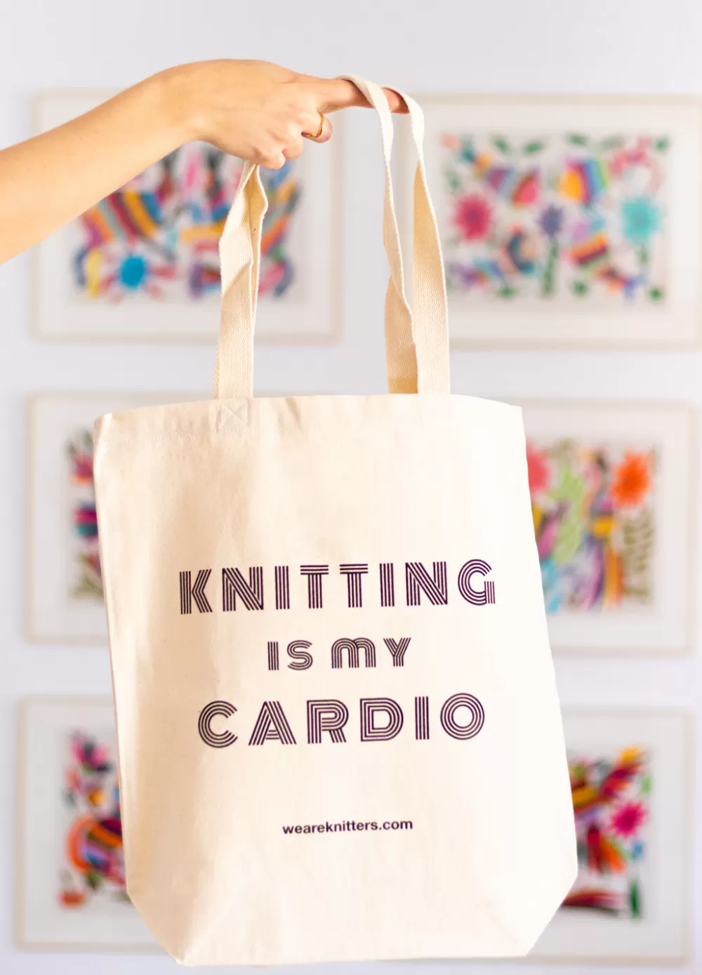 New We Are Knitters Tote Bag: Knitting is my Cardio