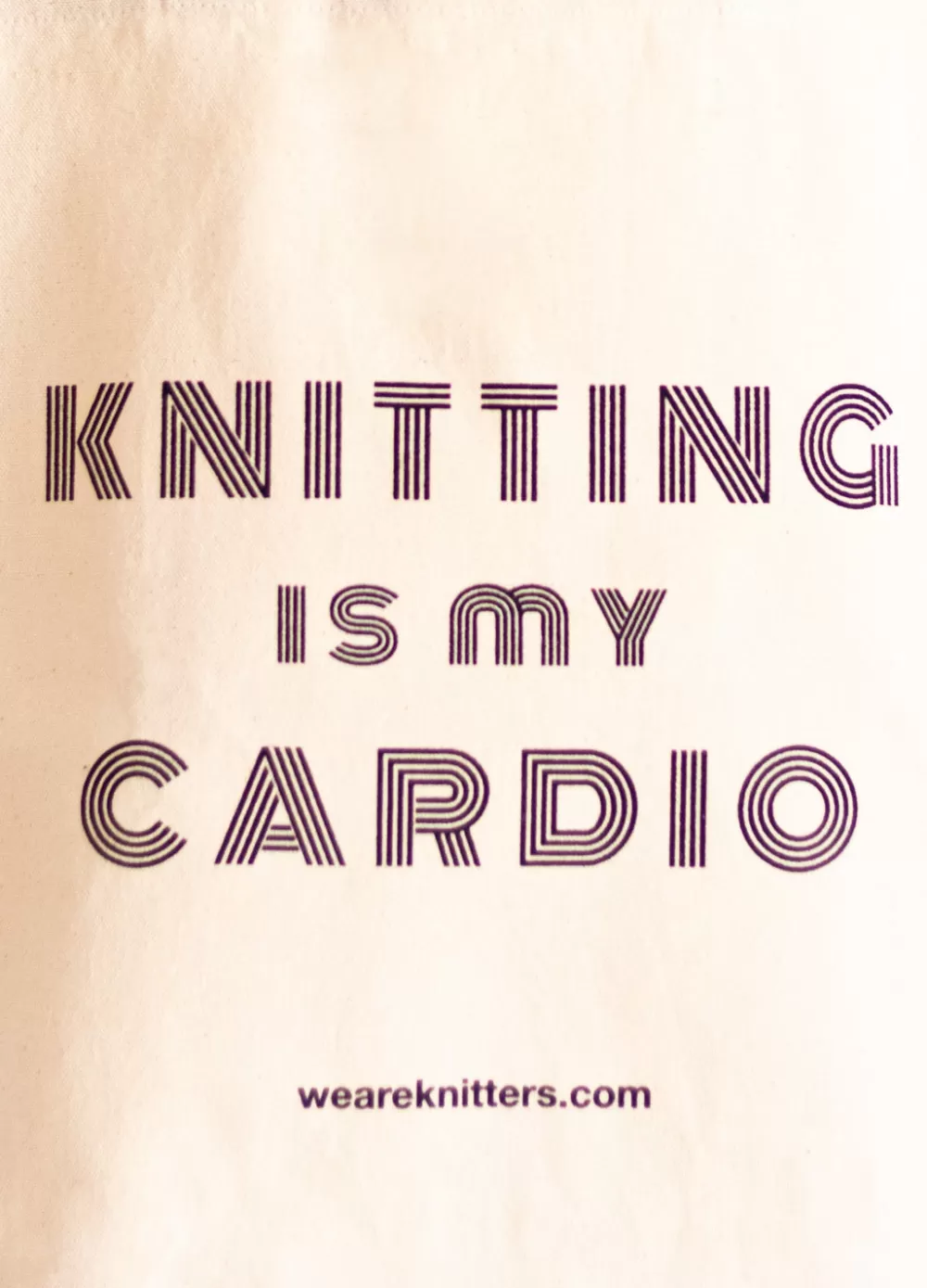 New We Are Knitters Tote Bag: Knitting is my Cardio