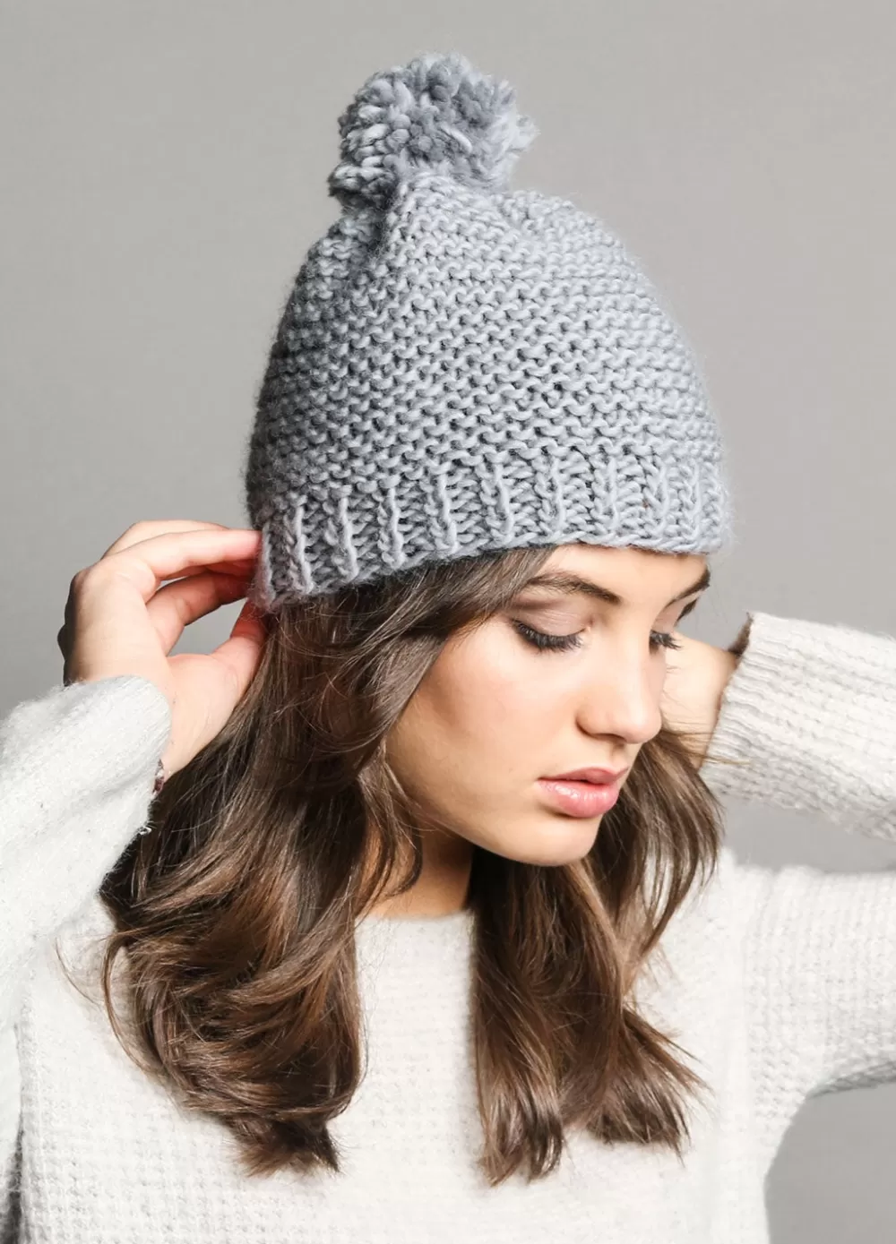 Online We Are Knitters Tremblant Beanie Kit PetiteWoolGrey