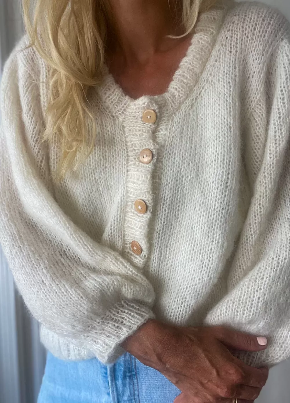 Clearance We Are Knitters Vienna Cardigan x Knits From Oslo Kit TouchmeMohairNatural