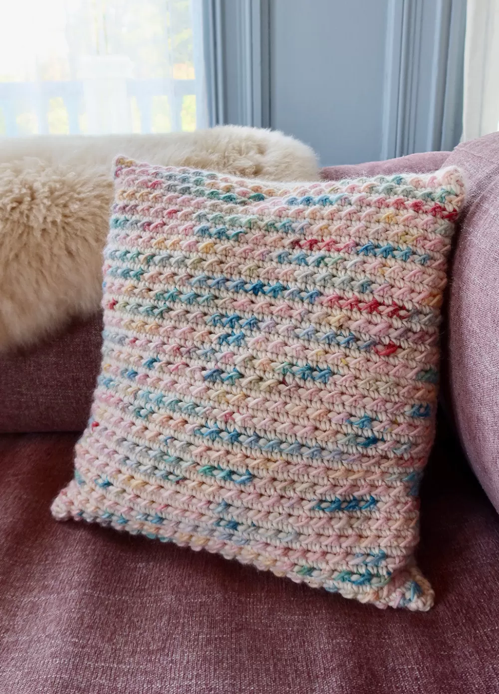 New We Are Knitters Woodfield Throw Pillow x @twoofwands Kit